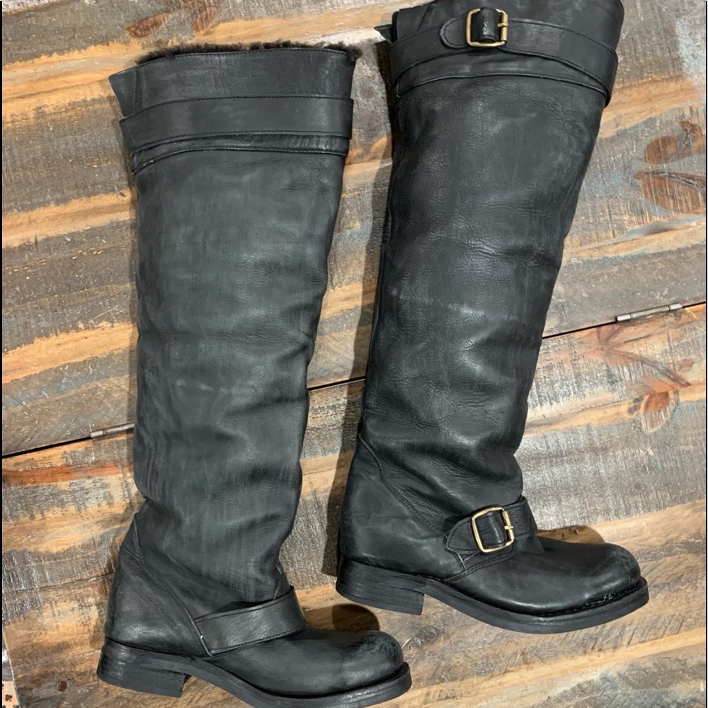 Jeffrey Campbell Wishlist Shearling Engineer Boot